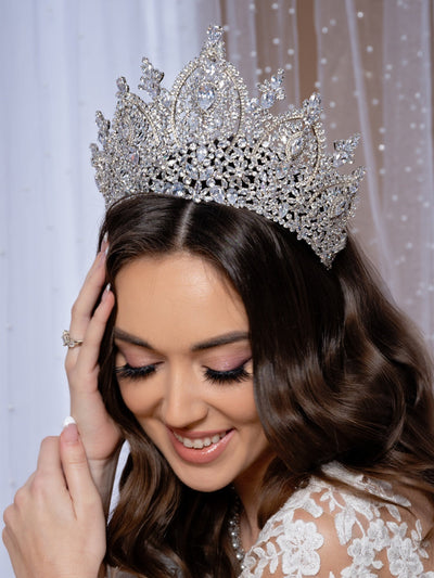 Ellee Real Quinceanera Adorned with BILQUIS MAJESTIC Swarovski Wedding Crown