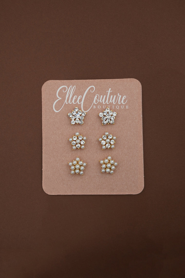 Bundle "POINSETTIA" - 3 Earrings