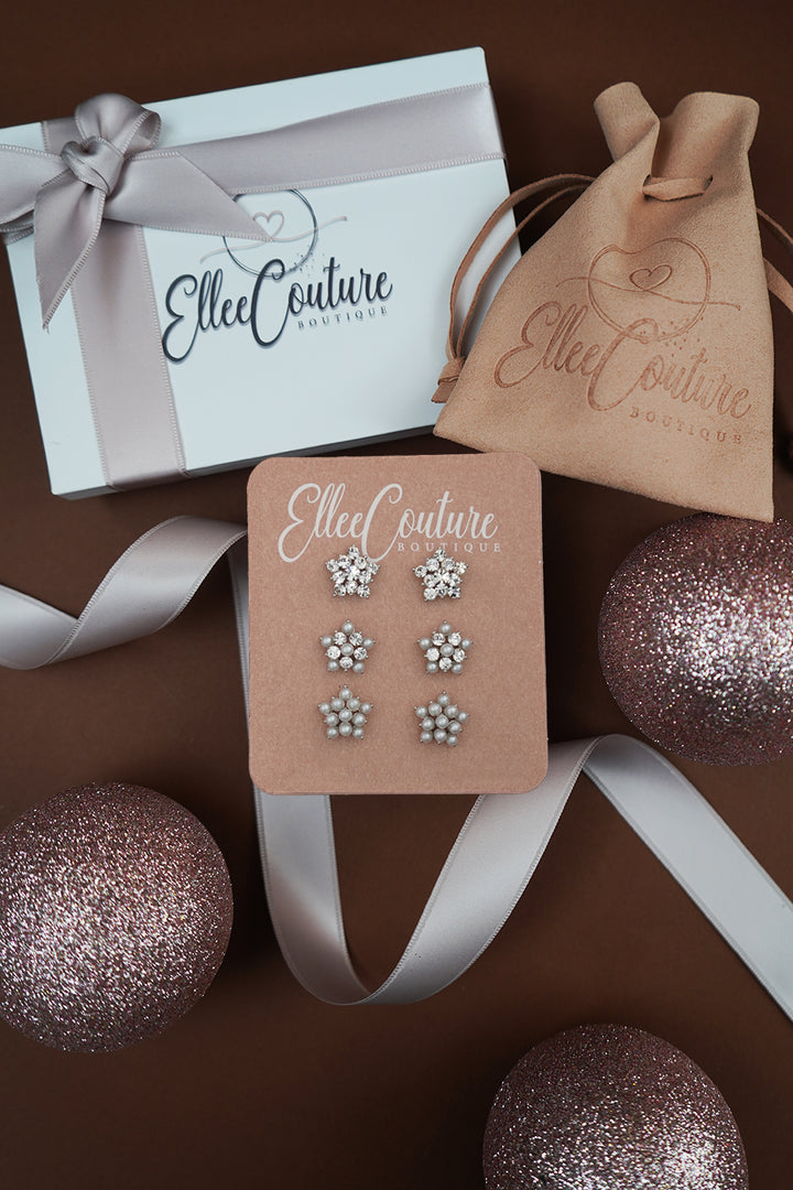 Bundle "POINSETTIA" - 3 Earrings