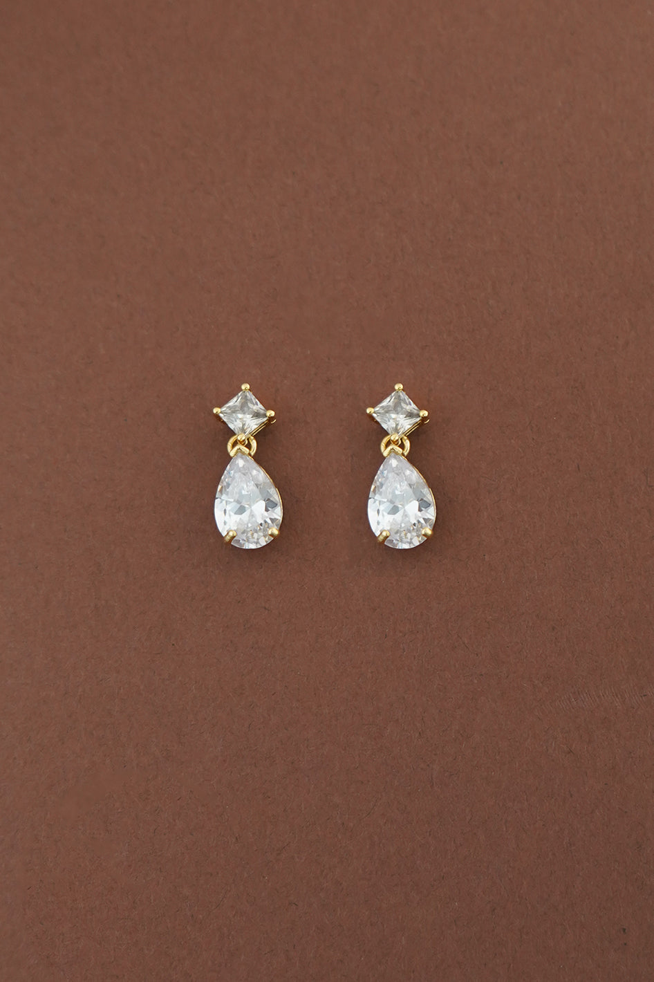 CASANDRA Simulated Diamond Drop Earrings - Sample Sale