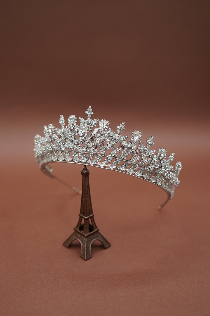 GEMNA Rose Gold Swarovski Luxurious Wedding Tiara 3D Luxury