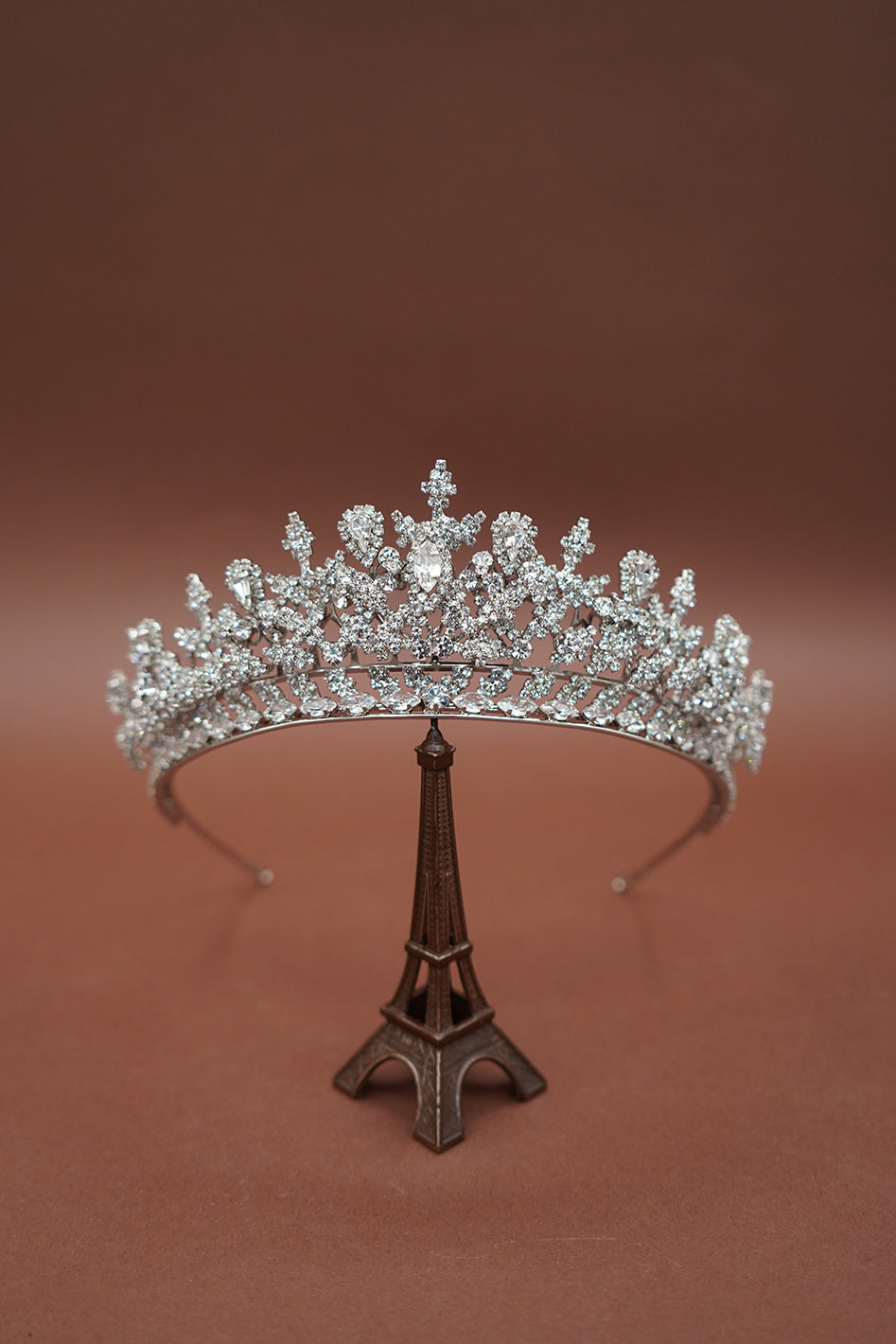 GEMNA Rose Gold Swarovski Luxurious Wedding Tiara 3D Luxury