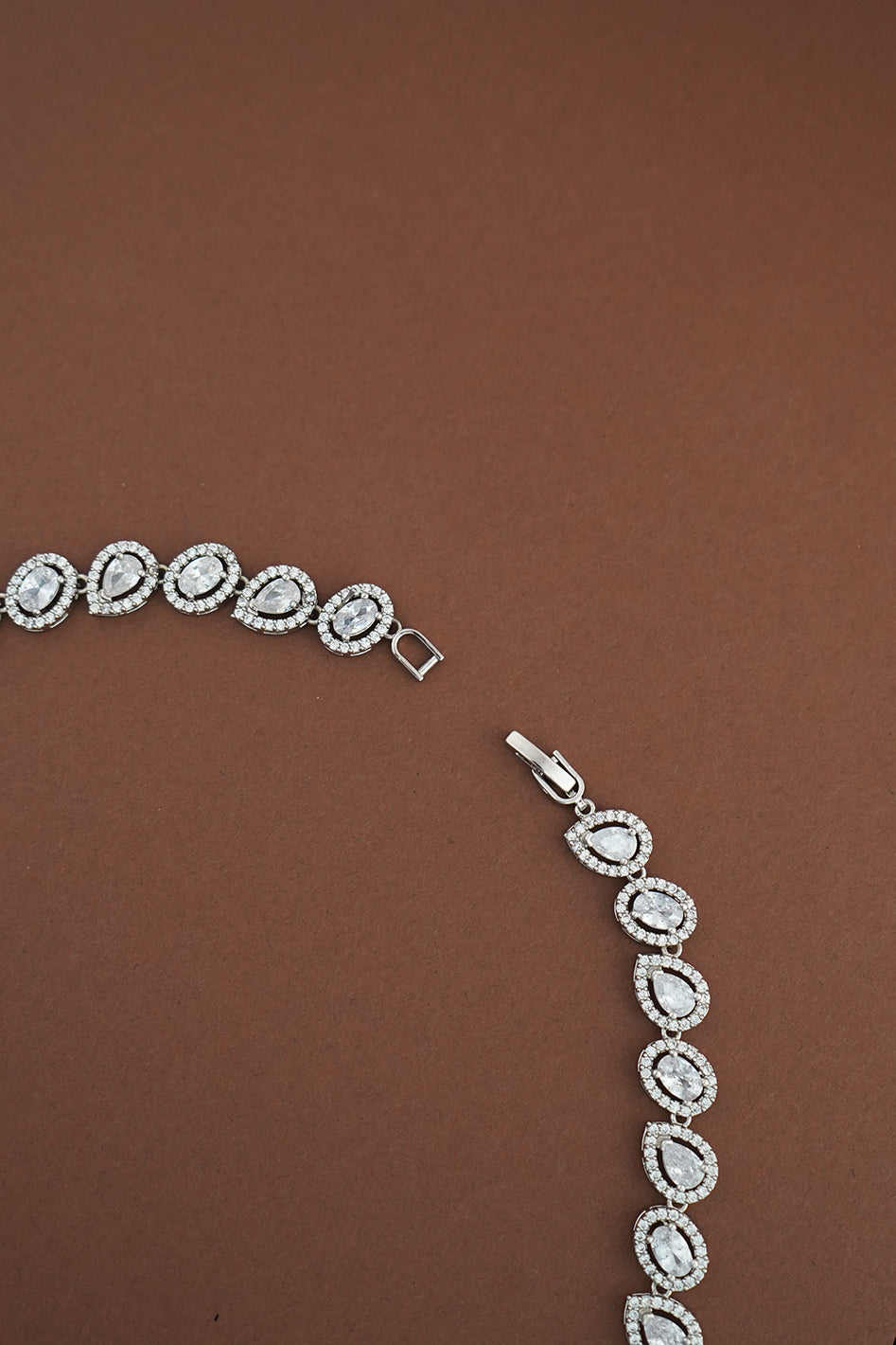 GLAM LUXE Simulated Diamond Jewelry Set Necklace, Earrings & Ring - Sample Sale