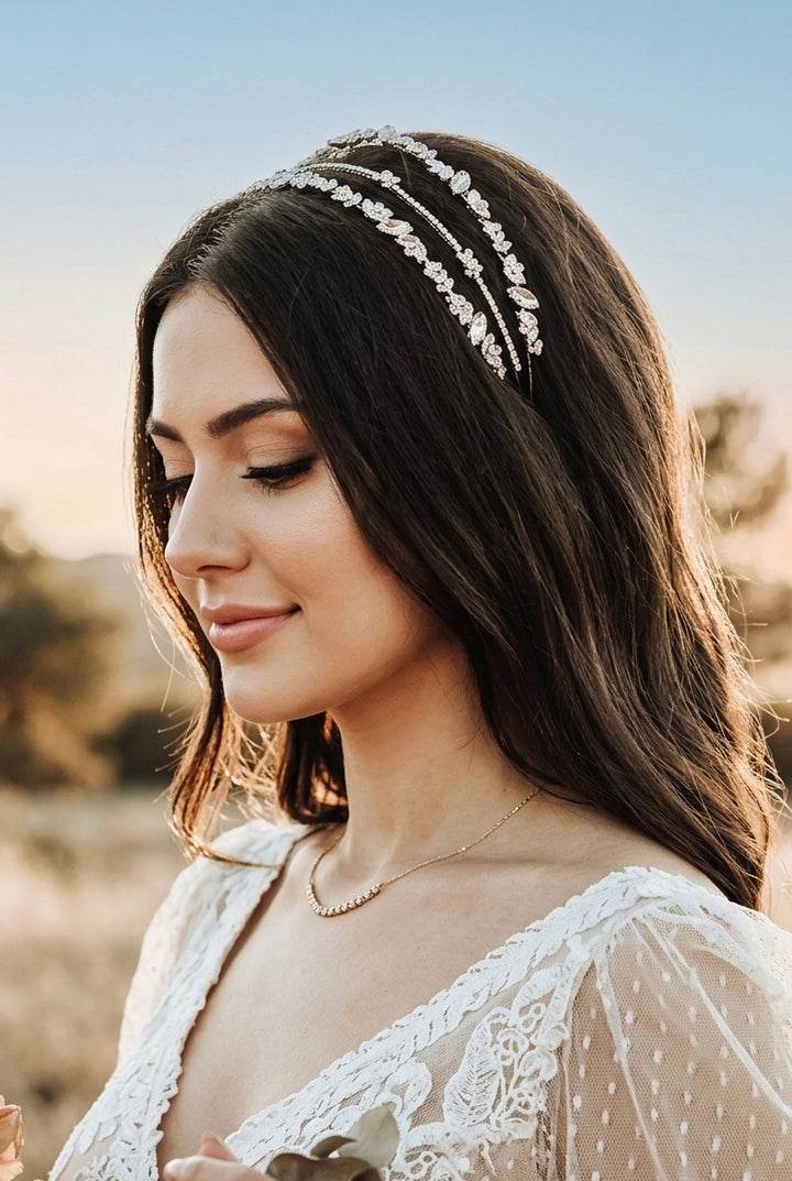 LUNA Luxurious Swarovski Bridal Headpiece