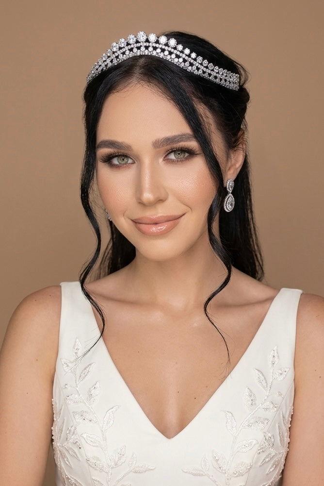 JOLINE Simulated Diamond Tiara