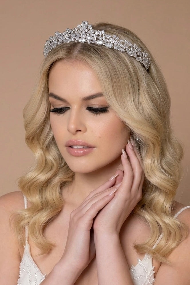 NADIA Simulated Diamond Bridal Tiara