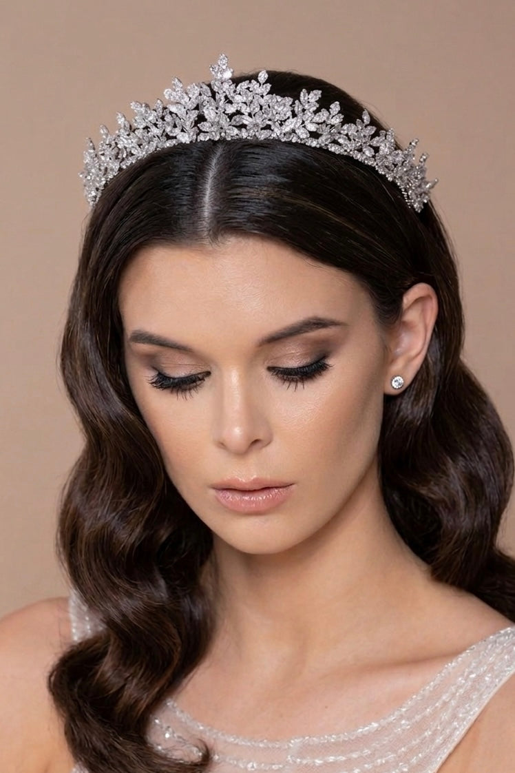 MONA Crystal 3-D Wedding Tiara