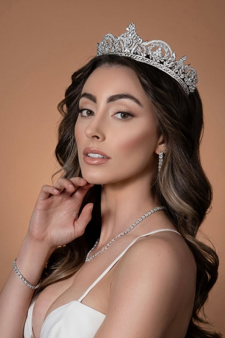 Ellee Real Quinceanera Adorned With REALE Simulated Diamond Tiara