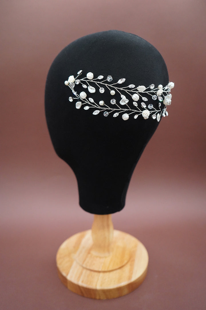 IVORY Swarovski & Pearl Hair Vine