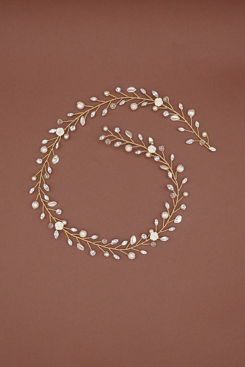 IVORY Swarovski & Pearl Hair Vine
