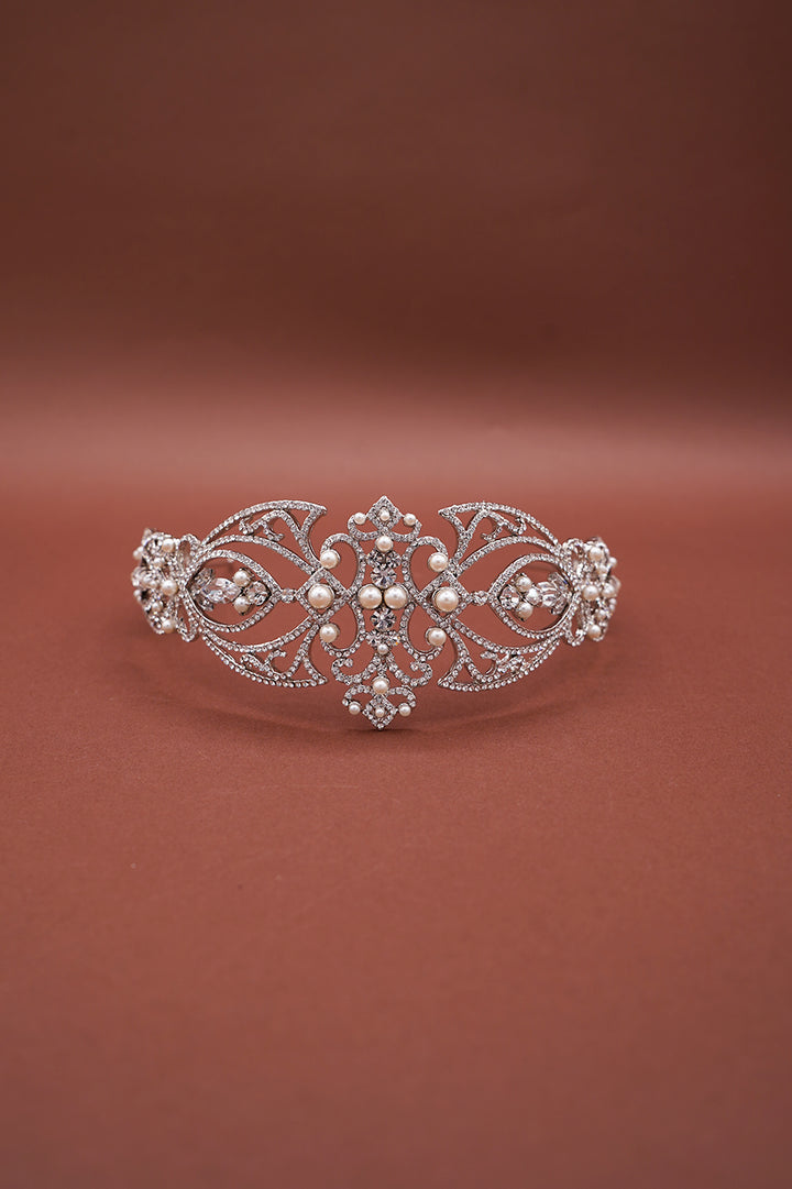 LEONORA-PEARLS Swarovski Headpiece - Sample Sale
