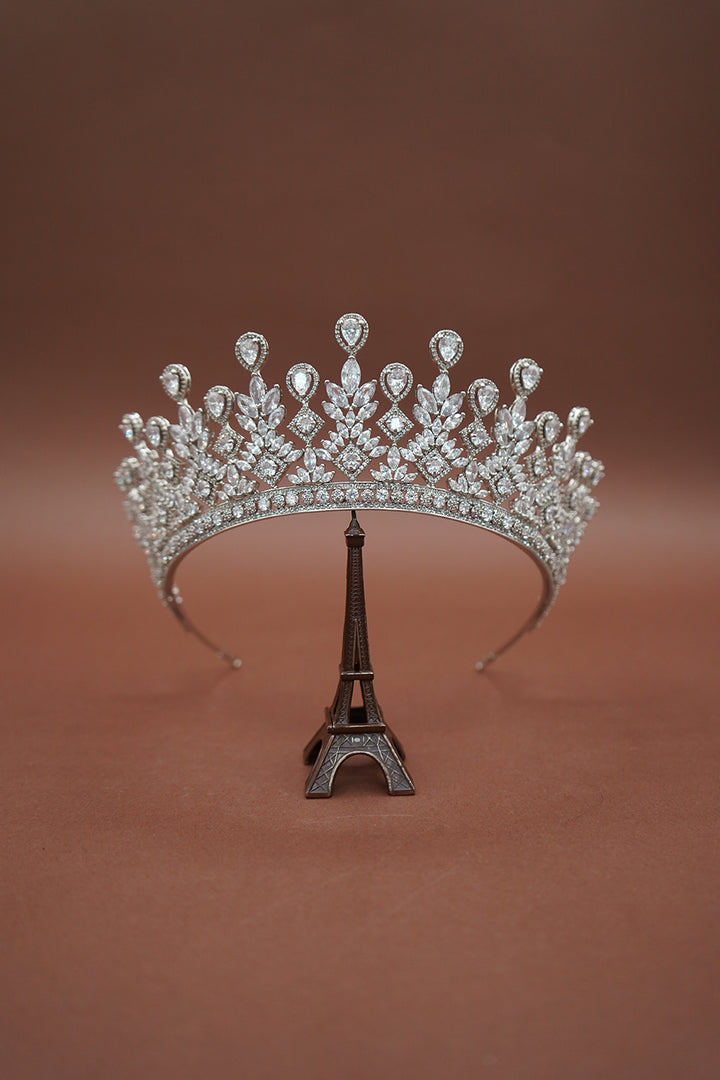LUCIENNE Simulated Diamond Wedding Crown