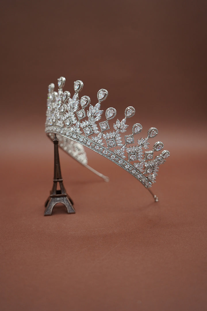 LUCIENNE Simulated Diamond Wedding Crown