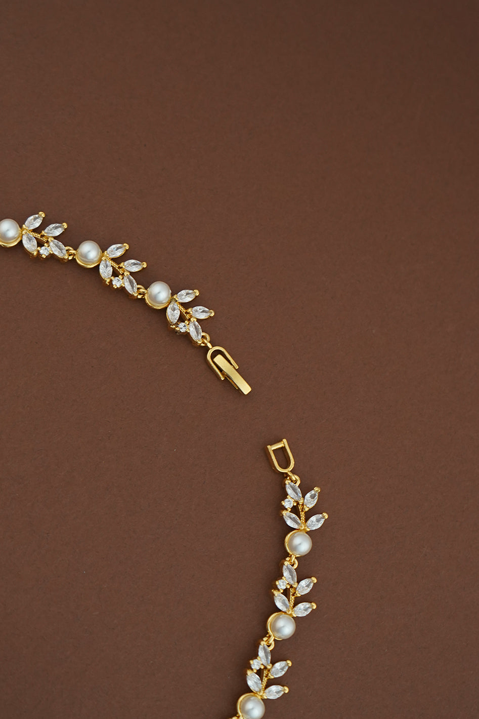 ANGEL LUXE Simulated Diamond and Pearl Necklace - Sample Sale