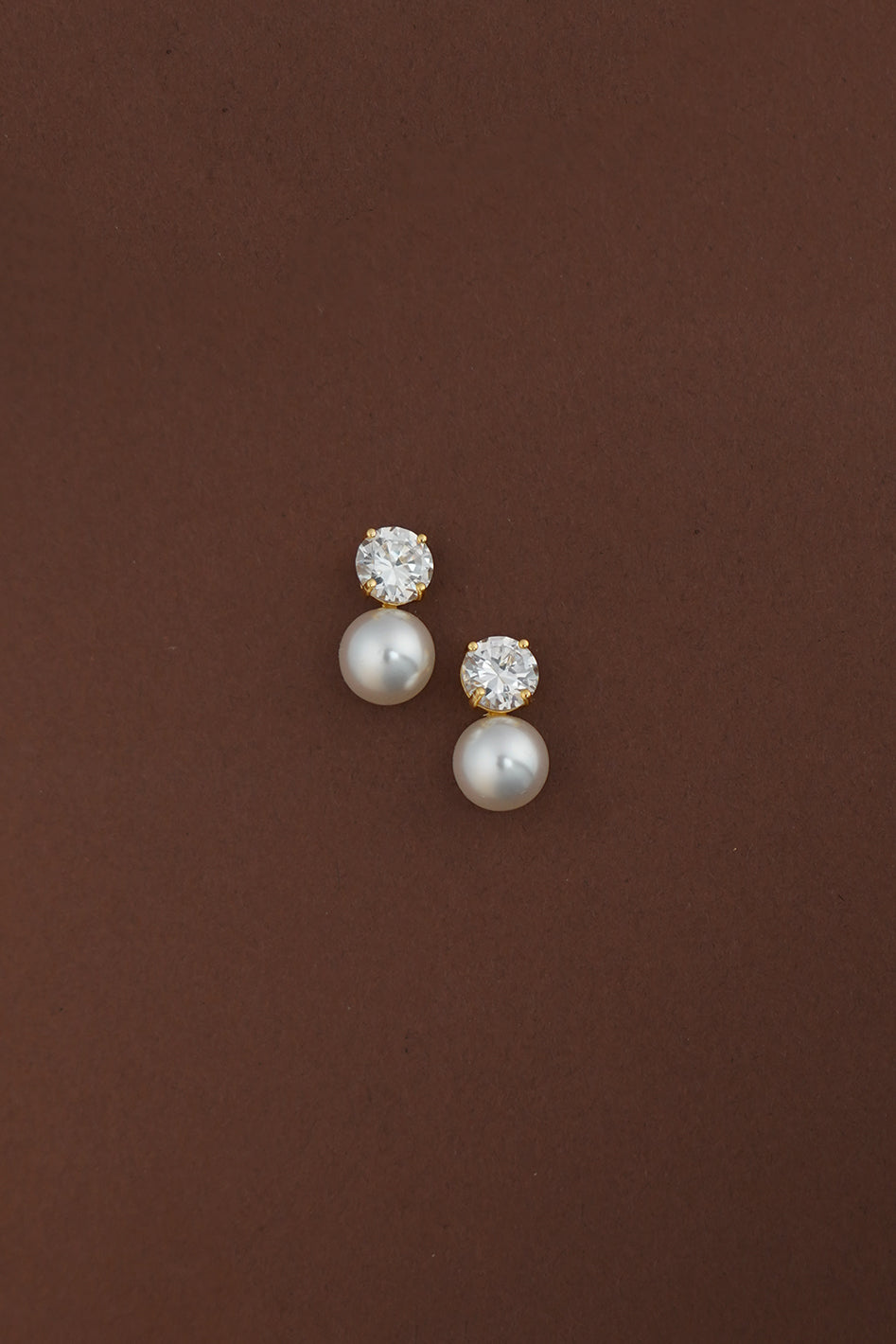 NINA Pearl & Simulated Diamond Stud Earrings