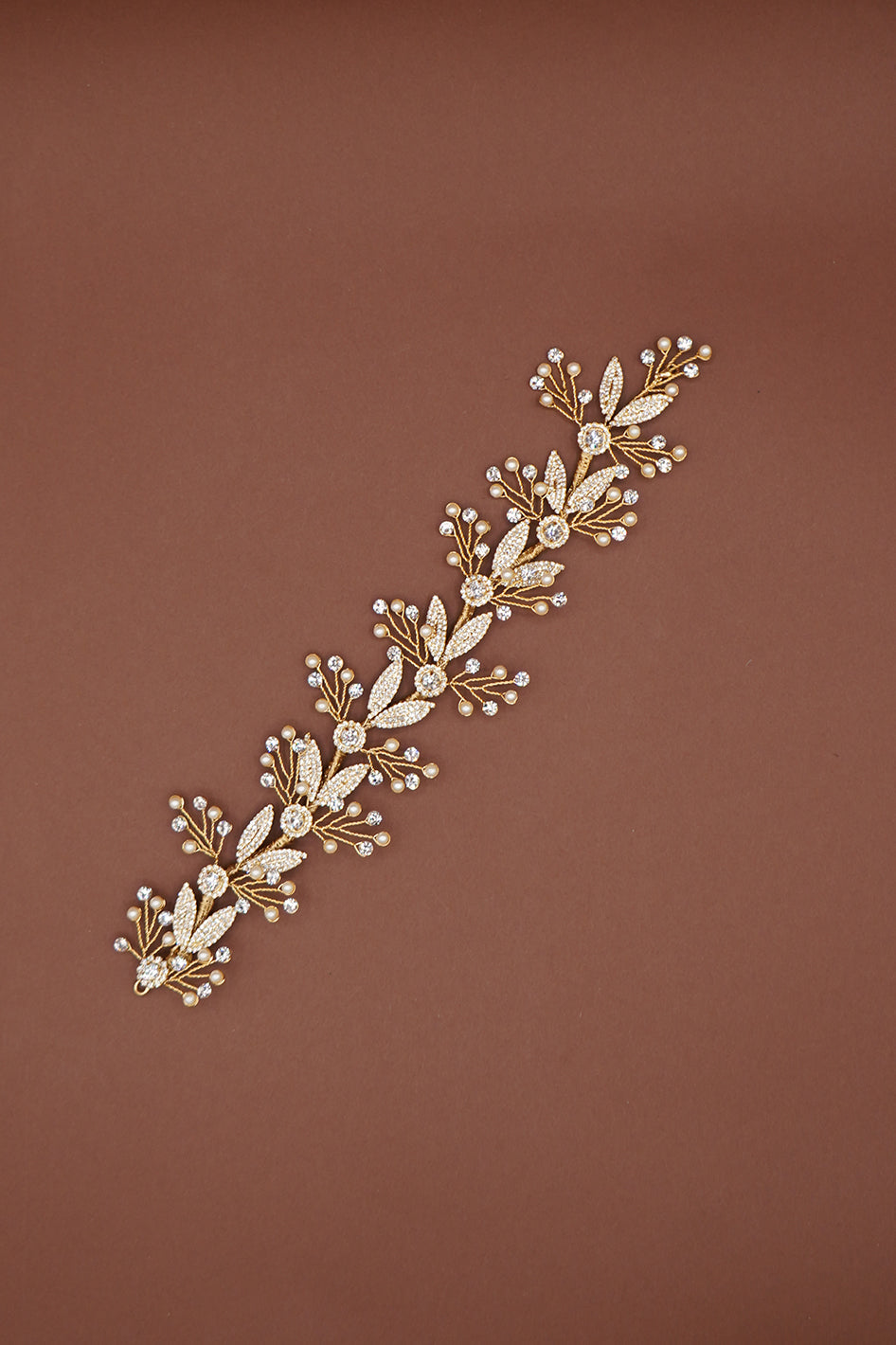 OKSANA Swarovski Headpiece with Pearls - Sample Sale