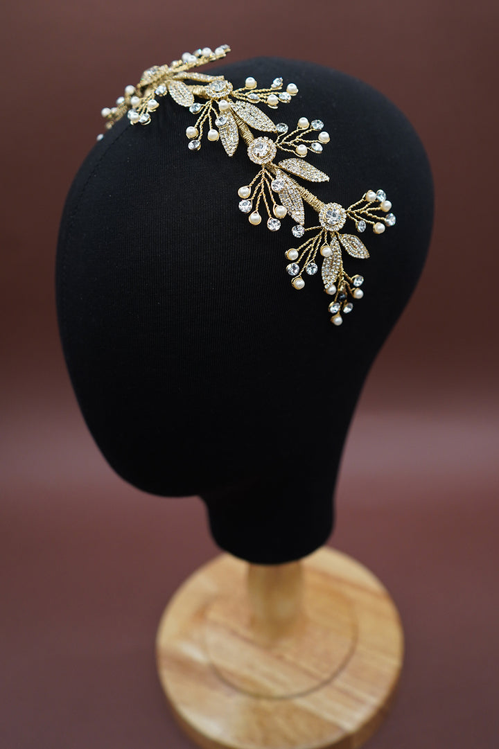 OKSANA Swarovski Headpiece with Pearls - Sample Sale