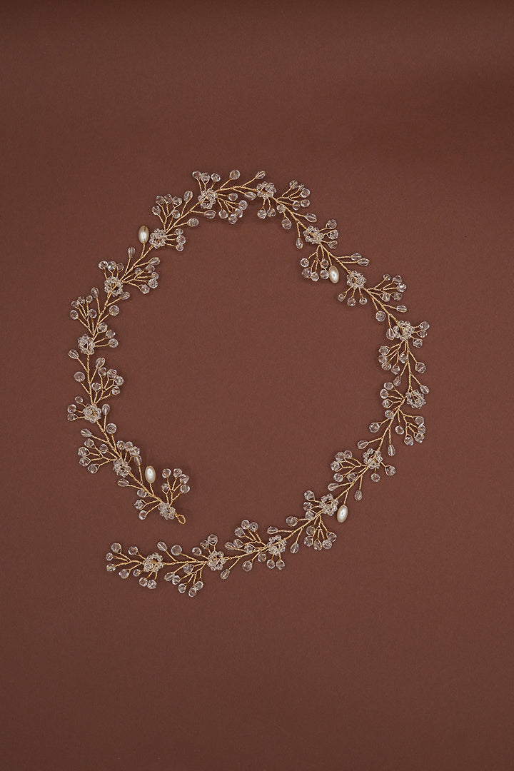 PERLE Crystal & Pearl Hair Vine
