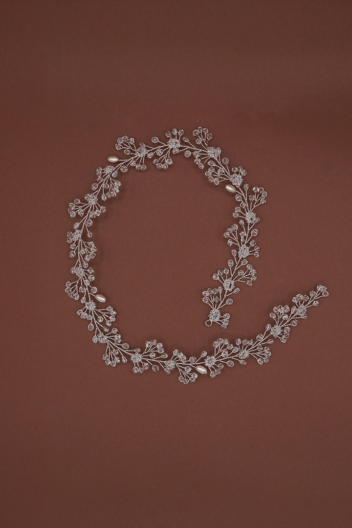 PERLE Crystal & Pearl Hair Vine