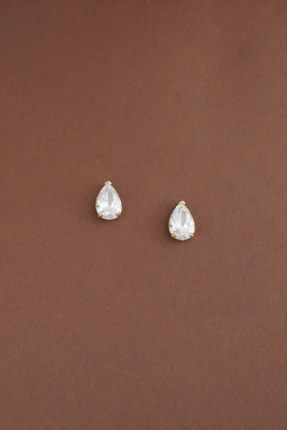 POPPY Simulated Diamond Tear Drop Stud Earrings