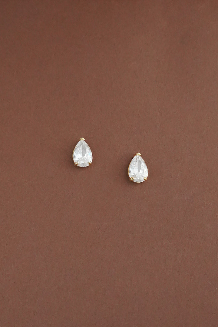 POPPY Simulated Diamond Tear Drop Stud Earrings