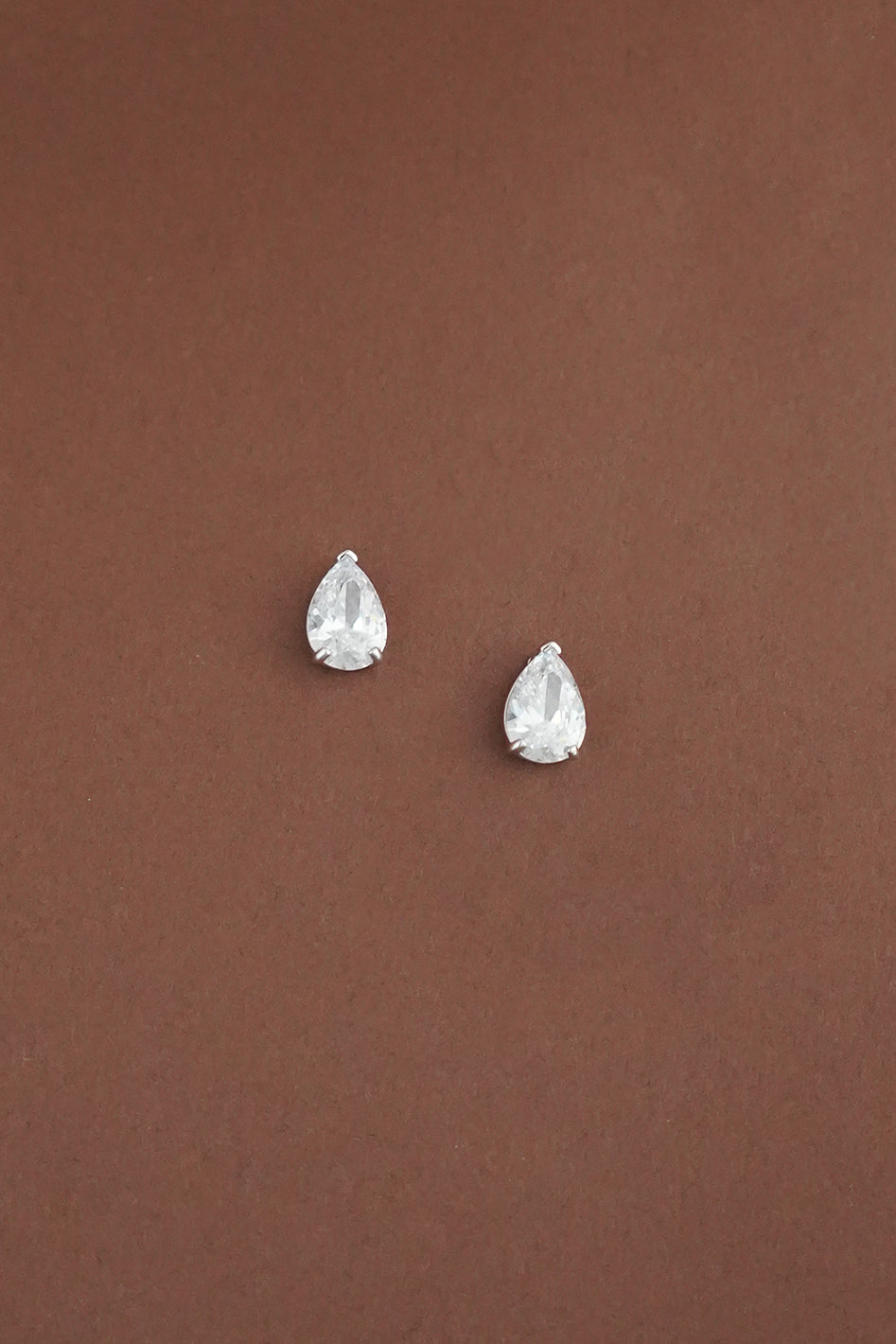 POPPY Simulated Diamond Tear Drop Stud Earrings