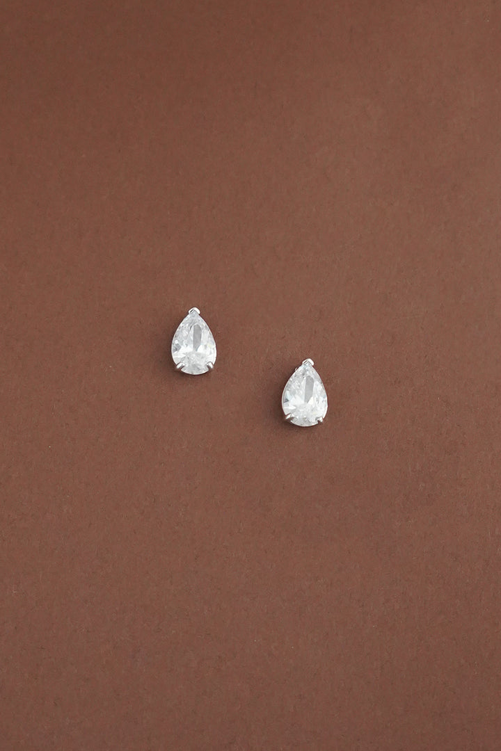 POPPY Simulated Diamond Tear Drop Stud Earrings