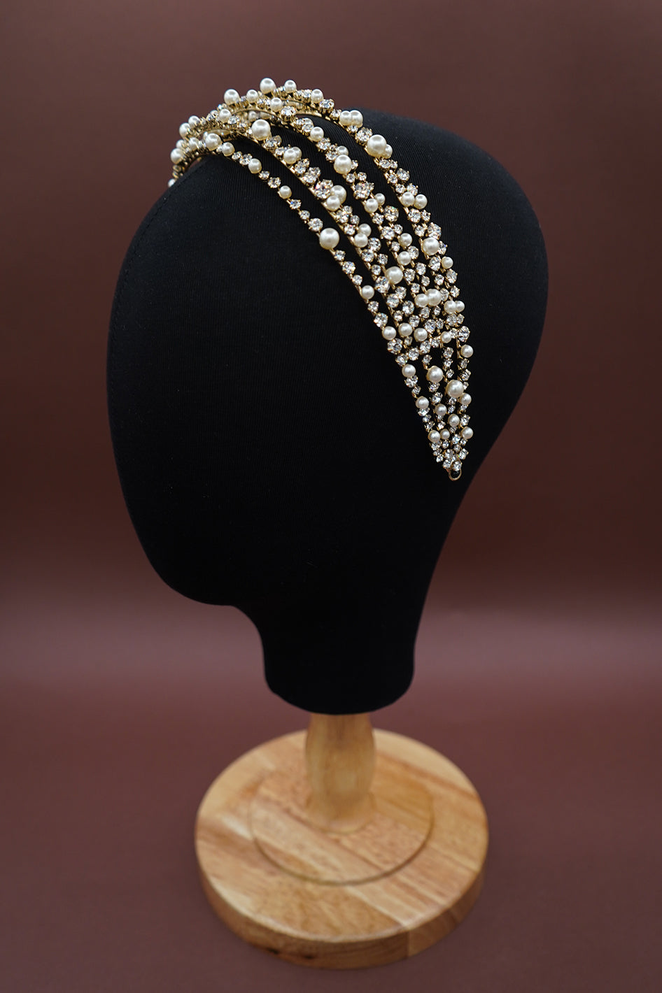 RAINA Luxurious Swarovski and Pearl Headband