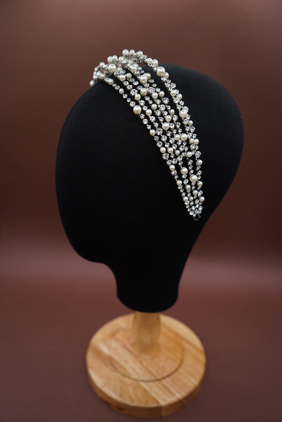 RAINA Luxurious Swarovski and Pearl Headband