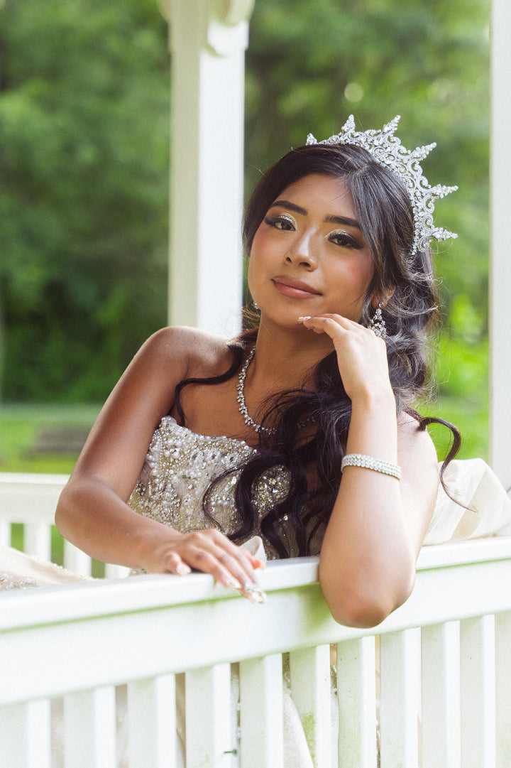 RAQUEL Quinceanera Crystal Crown