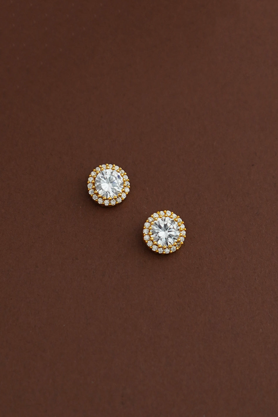 RAVEN Simulated Diamond Halo Stud Halo Earrings