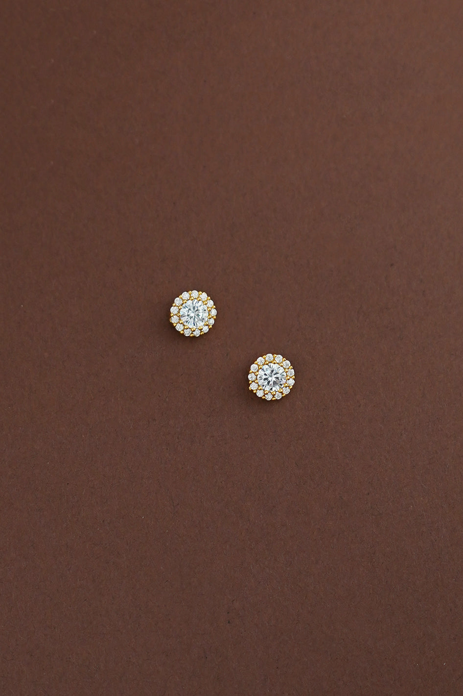 RAVEN-MINI Simulated Diamond Halo Stud Earrings