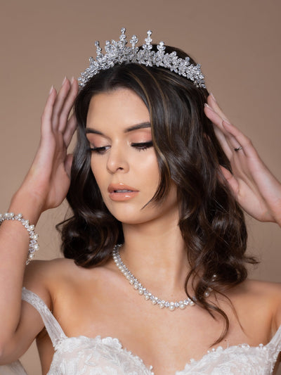 RIHANA Swarovski Bridal 3D Crown, Stunning Unique Wedding Crown - SAMPLE SALE