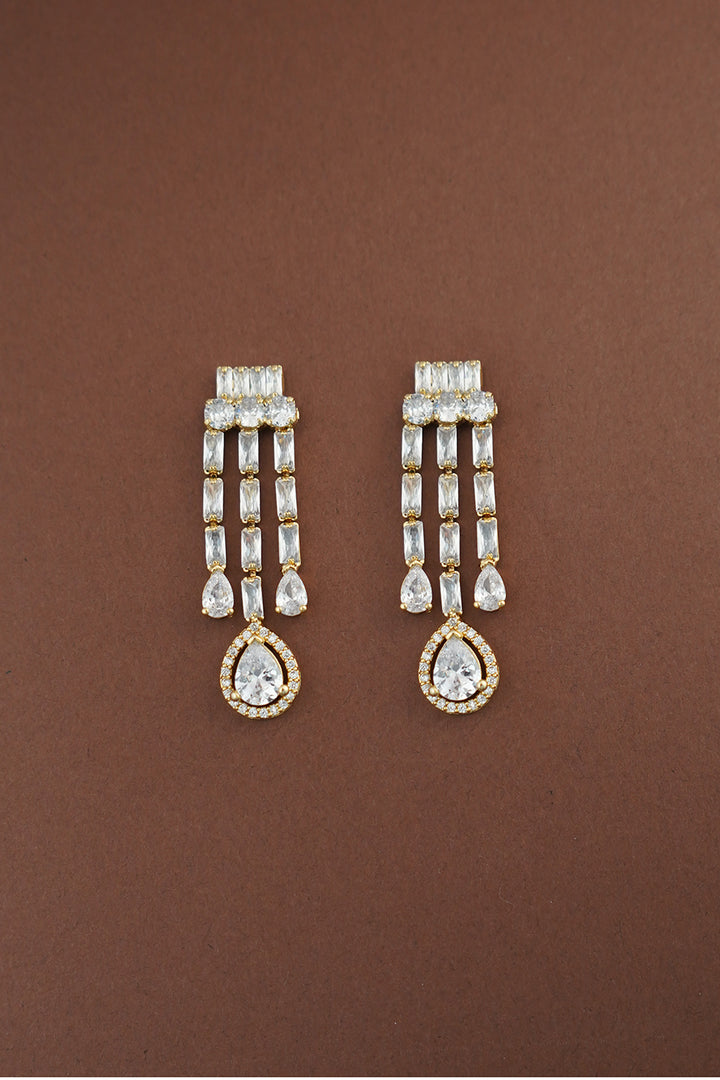SARA Simulated Diamond Earrings - SAMPLE SALE