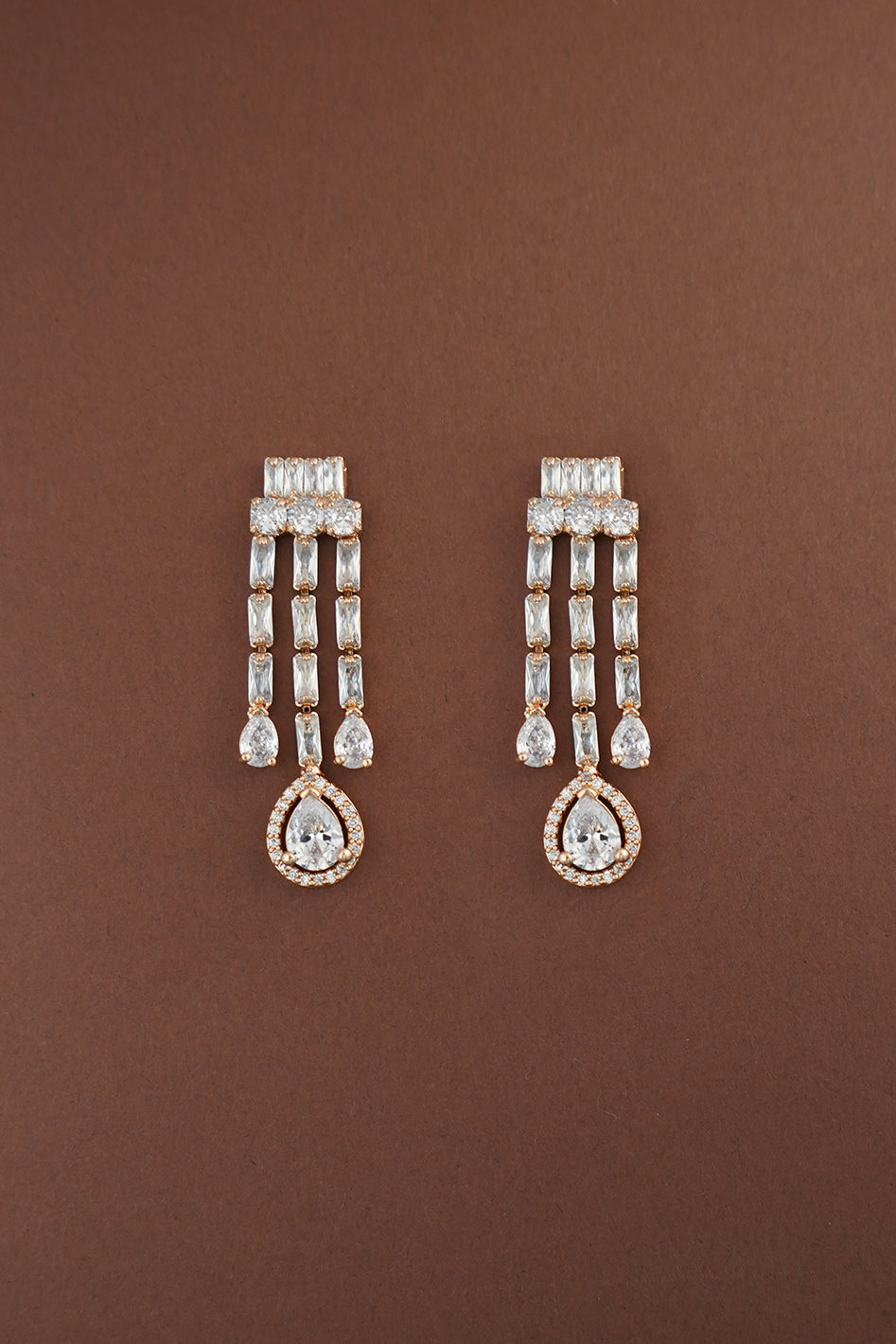 SARA Simulated Diamond Earrings - SAMPLE SALE