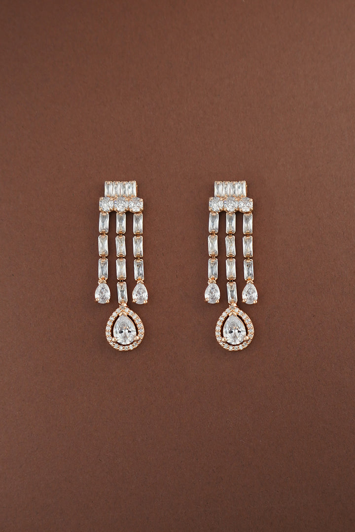 SARA Simulated Diamond Earrings - SAMPLE SALE