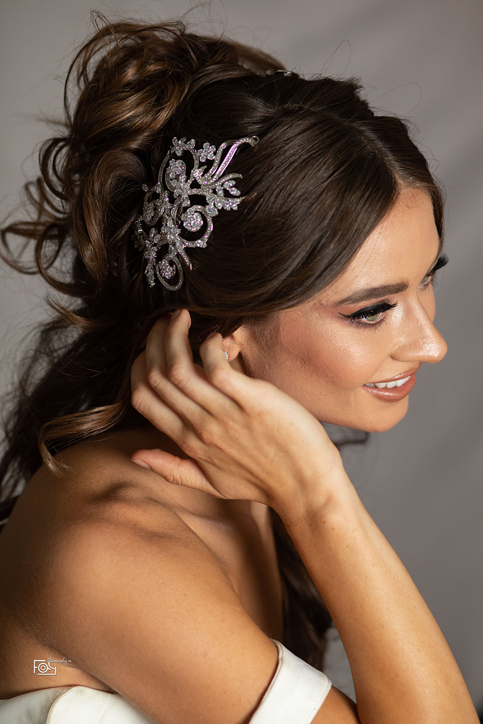 VIVIANA-PEARLS Swarovski Hair Comb - Sample Sale