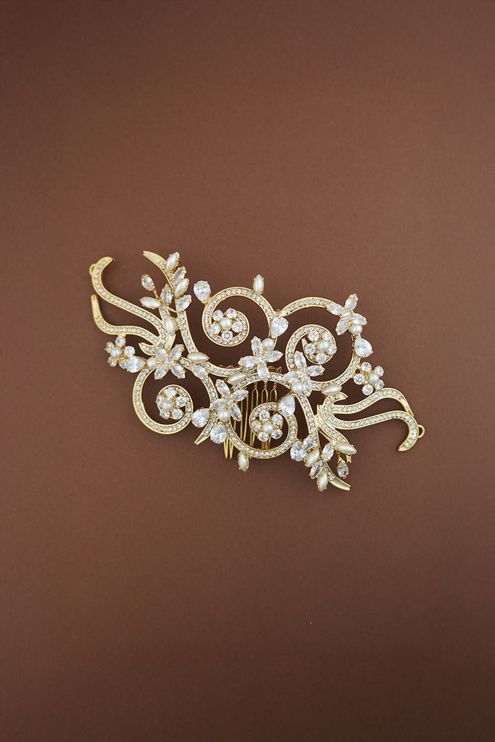 VIVIANA-PEARLS Swarovski Hair Comb - Sample Sale