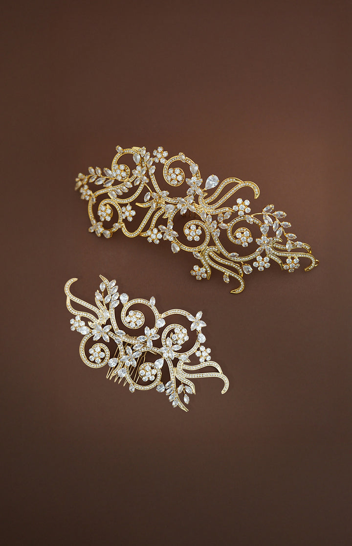 VIVIANA-PEARLS Swarovski Hair Comb - Sample Sale