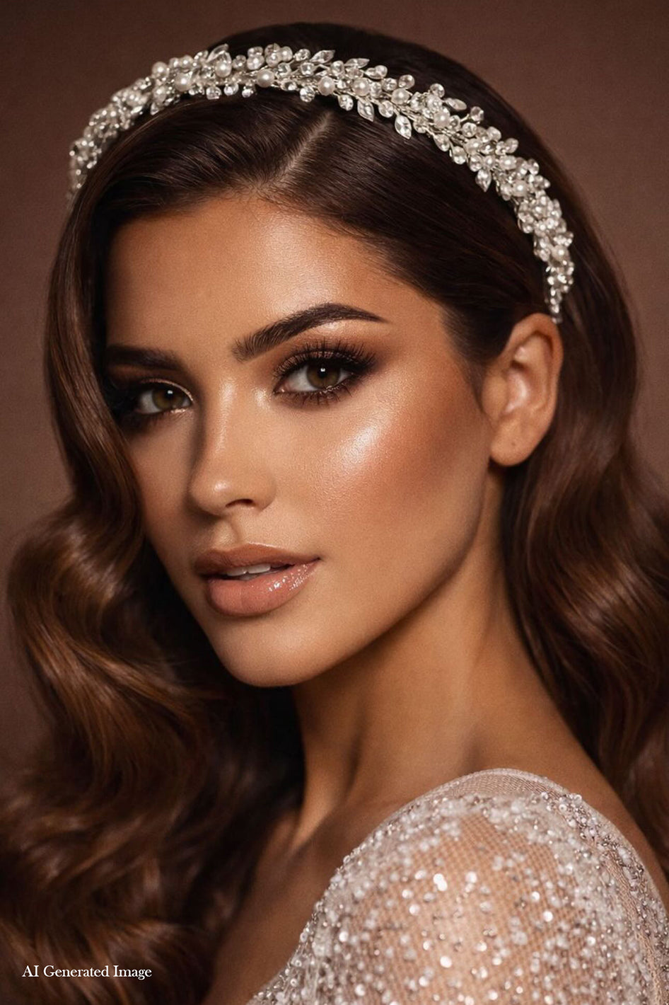 WILLA Crystal & Pearl Headband