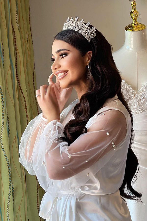 Ellee Real Bride Adorned with CARINA Swarovski Crown
