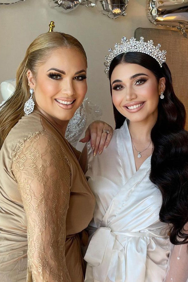 Ellee Real Bride Adorned with CARINA Swarovski Crown