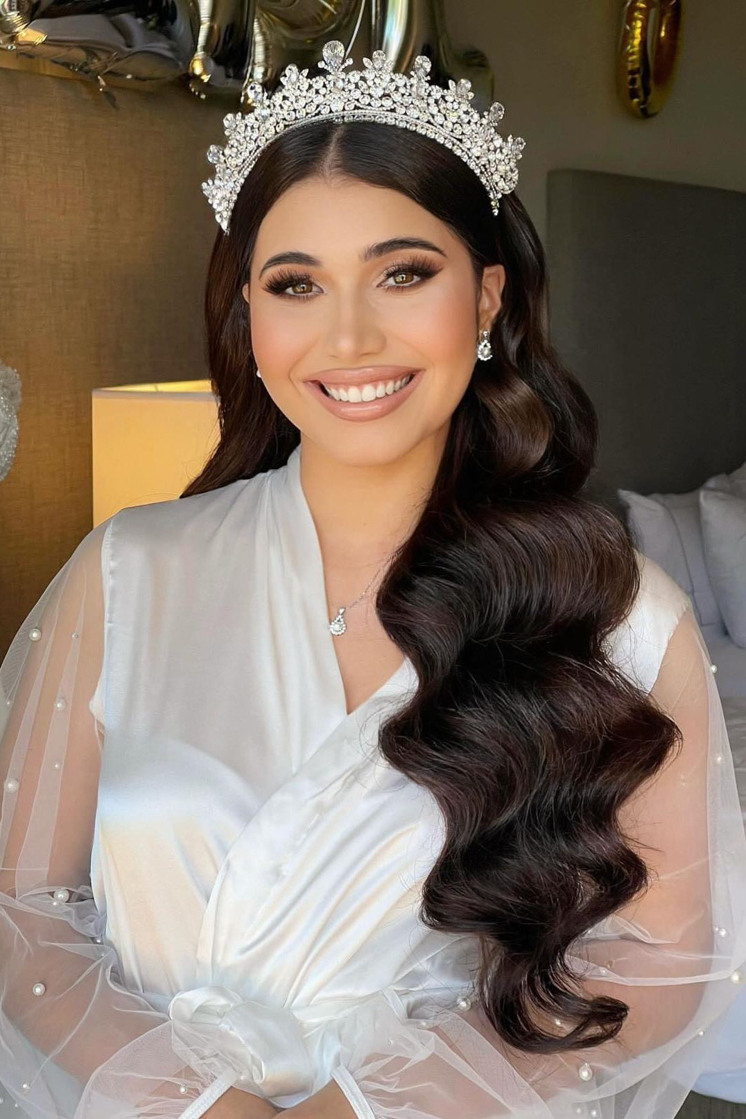 Ellee Real Bride Adorned with CARINA Swarovski Crown