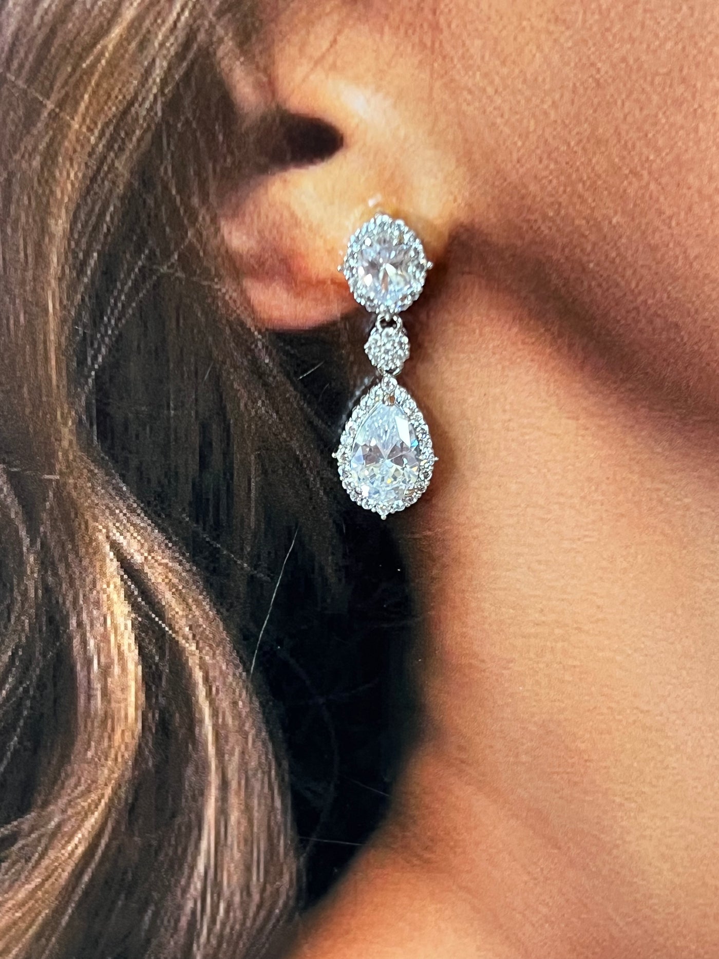 AWE Drop Earrings with Gorgeous Swarovski Crystals