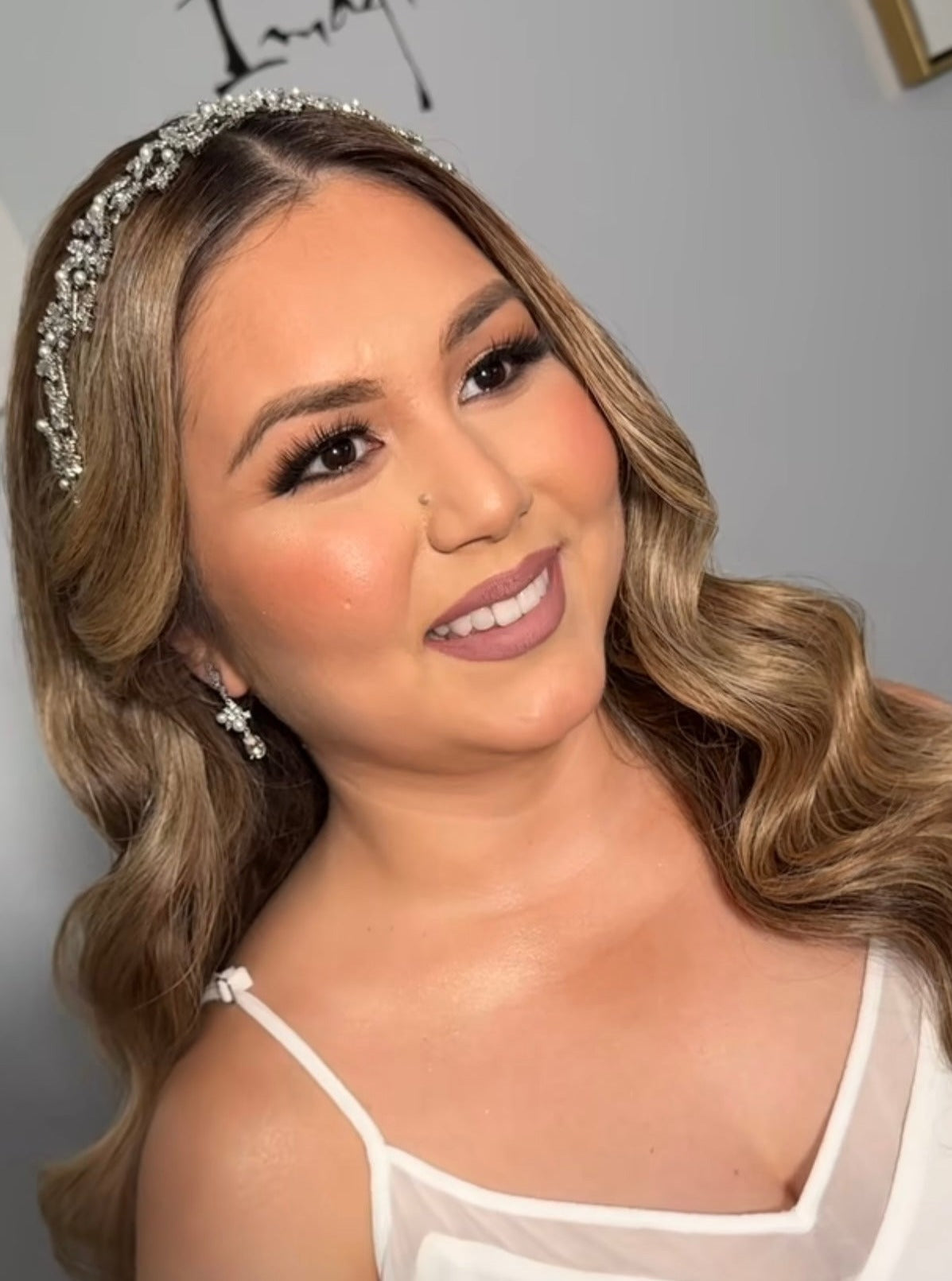 NEVA-PEARLS and Swarovski Wedding Headband - SAMPLE SALE