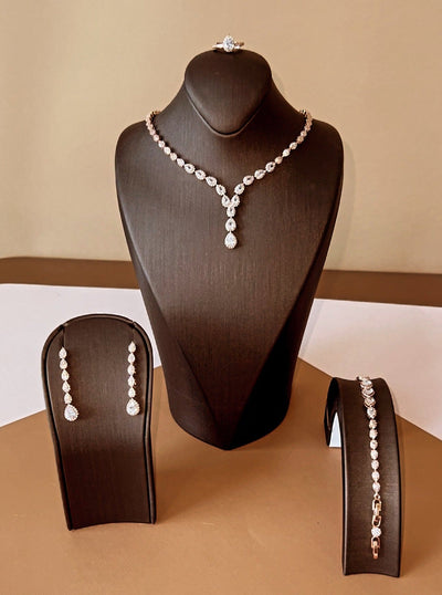 DREAM Jewelry Set with Necklace, Bracelet, Drop Earrings, and Ring - SAMPLE SALE