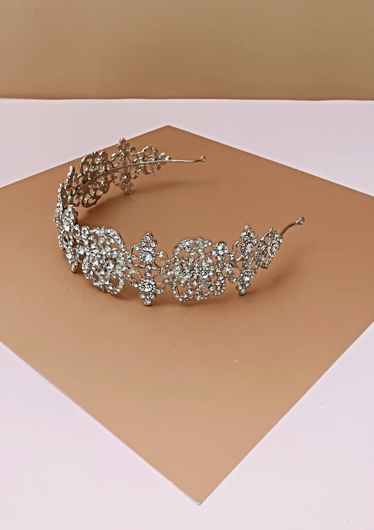 DELILAH Swarovski Lustrous Bridal Headpiece - SAMPLE SALE