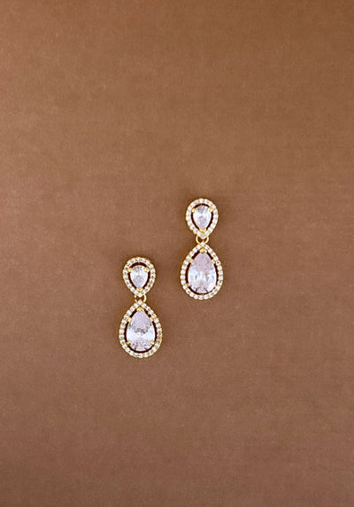 HOPE Swarovski Crystals Drop Earrings for Brides - SAMPLE SALE