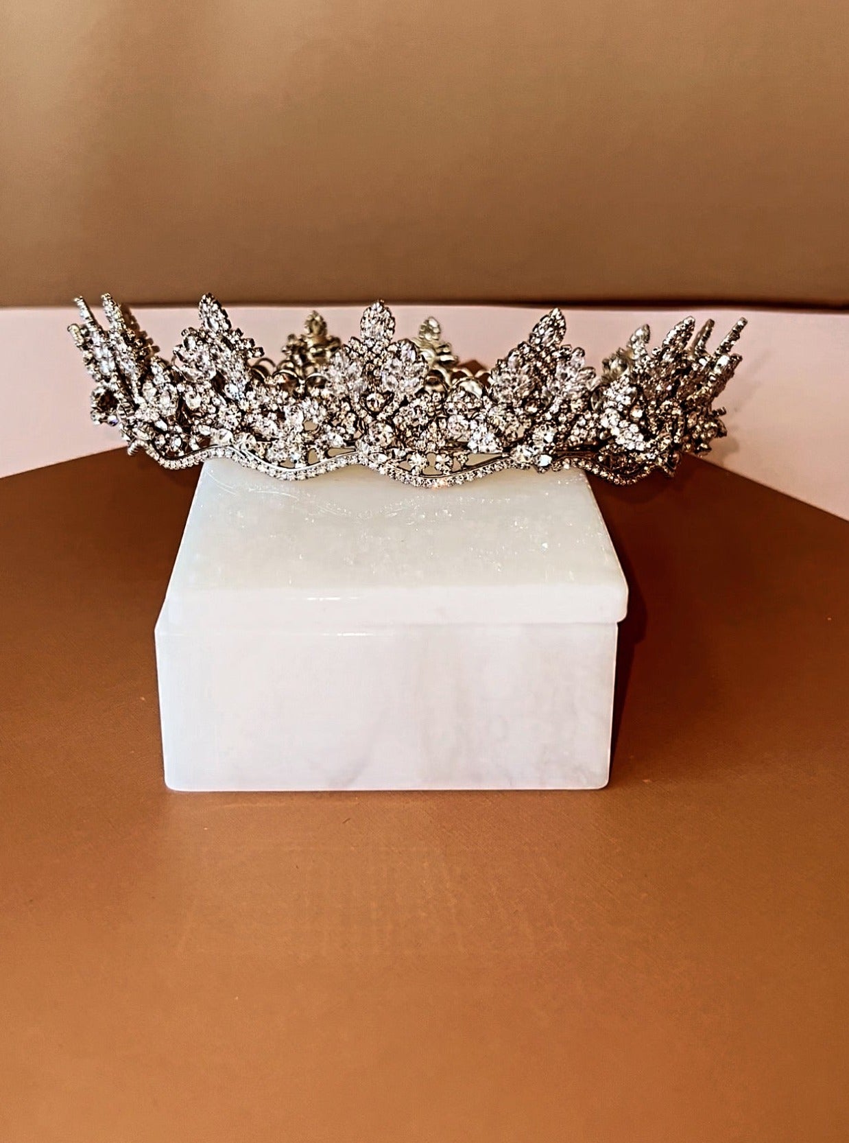 Ellee Real Bride Adorned with AMAL Swarovski Bridal Full Crown
