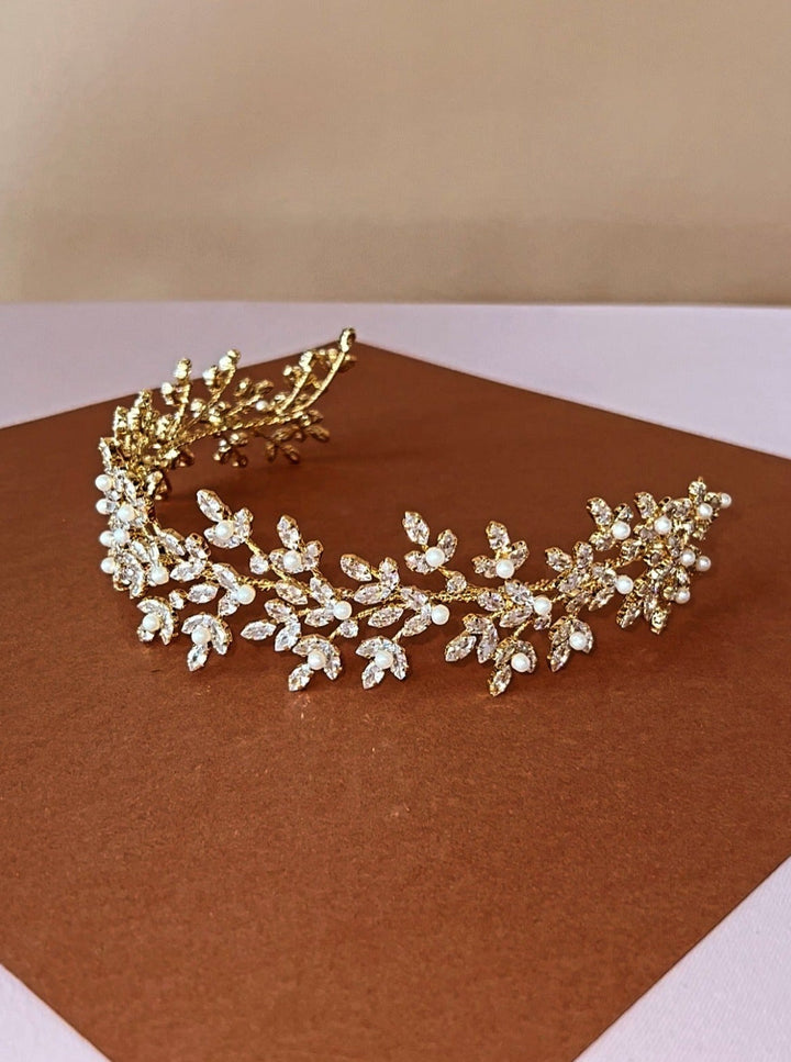 NEVA-PEARLS Simulated Diamonds Headband - SAMPLE SALE